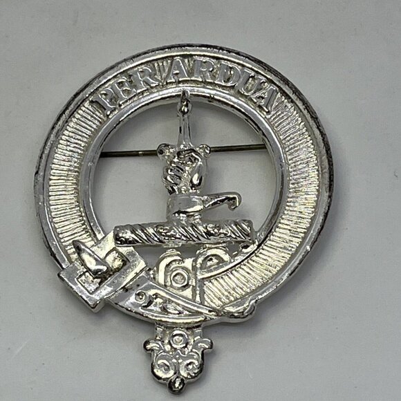 Vintage Pewter Per Ardua 'Through Difficulty' Scottish Irish Clan Pin Ren Fair - Picture 12 of 12